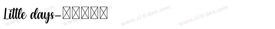 Little days字体转换